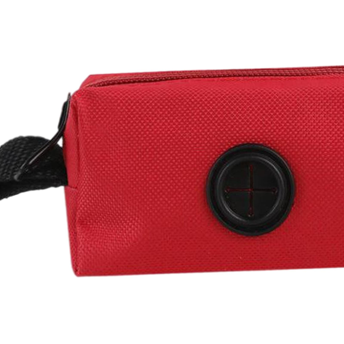 Maxbell Dog Poop Bag Holder Storage Bag with Zipper Oxfor Cloth for Puppy Pet Hiking Red