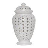 Maxbell Porcelain Ginger Jar Collectable Lattice Modern for Bathroom Home Decoration