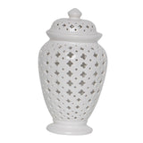 Maxbell Porcelain Ginger Jar Collectable Lattice Modern for Bathroom Home Decoration