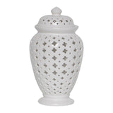 Maxbell Porcelain Ginger Jar Collectable Lattice Modern for Bathroom Home Decoration