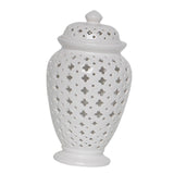 Maxbell Porcelain Ginger Jar Collectable Lattice Modern for Bathroom Home Decoration