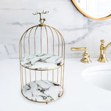 Maxbell Bird Cage Makeup Organizer Lipstick Skincare Product Cosmetic Storage Rack  2 Tier