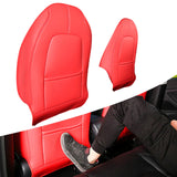 Maxbell 2 Count Backseat Protection Mat Kick Guard for Tesla Model 3 Model Y Red