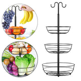 Maxbell 3 Tier Fruit Basket Kitchen Fruit Vegetables Basket Bowl Home Decor