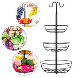 Maxbell 3 Tier Fruit Basket Kitchen Fruit Vegetables Basket Bowl Home Decor