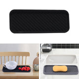 Maxbell Kitchen Organizer Tray Quick Drying Waterproof for Kitchen Makeup Shampoo Black