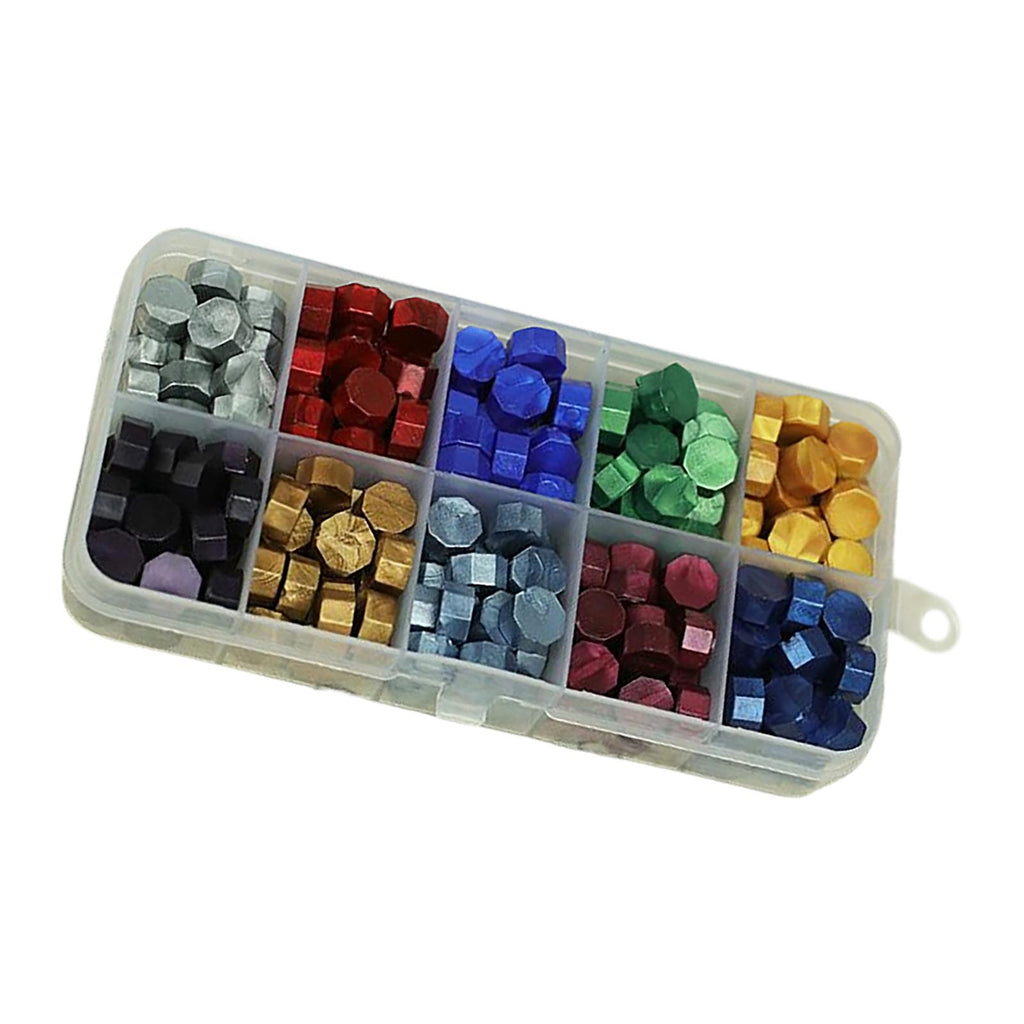 Maxbell 600Pcs Multi Color Wax Seal Beads DIY Sealing Wax Bead for Wine Packages Mixed Colors