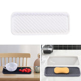 Maxbell Kitchen Organizer Tray Quick Drying Waterproof for Kitchen Makeup Shampoo White