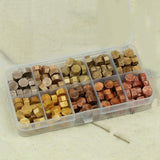 Maxbell 600Pcs Multi Color Wax Seal Beads DIY Sealing Wax Bead for Wine Packages Gold Mix