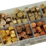 Maxbell 600Pcs Multi Color Wax Seal Beads DIY Sealing Wax Bead for Wine Packages Gold Mix