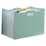 Maxbell A4 File Folder Expanding Accordian File Organizer for Office Light Green