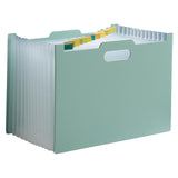 Maxbell A4 File Folder Expanding Accordian File Organizer for Office Light Green