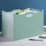 Maxbell A4 File Folder Expanding Accordian File Organizer for Office Light Green