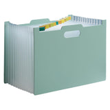 Maxbell A4 File Folder Expanding Accordian File Organizer for Office Light Green