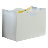 Maxbell A4 File Folder Expanding Accordian File Organizer for Office Light Gray