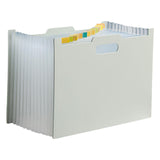 Maxbell A4 File Folder Expanding Accordian File Organizer for Office Light Gray