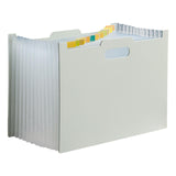 Maxbell A4 File Folder Expanding Accordian File Organizer for Office Light Gray