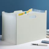 Maxbell A4 File Folder Expanding Accordian File Organizer for Office Light Gray