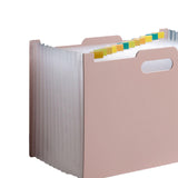 Maxbell A4 File Folder Expanding Accordian File Organizer for Office Light Pink