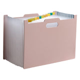 Maxbell A4 File Folder Expanding Accordian File Organizer for Office Light Pink