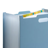 Maxbell A4 File Folder Expanding Accordian File Organizer for Office Light Blue