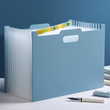 Maxbell A4 File Folder Expanding Accordian File Organizer for Office Light Blue