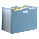 Maxbell A4 File Folder Expanding Accordian File Organizer for Office Light Blue