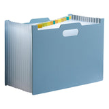 Maxbell A4 File Folder Expanding Accordian File Organizer for Office Light Blue