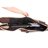 Maxbell Oxford Electric Guitar Case with Pockets Organizer 7mm Cotton Black
