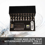 Maxbell 20 Pin Protection Module Metal for Tpm-L R2.0 for Gigabyte Gc-Tpm2.0 Black