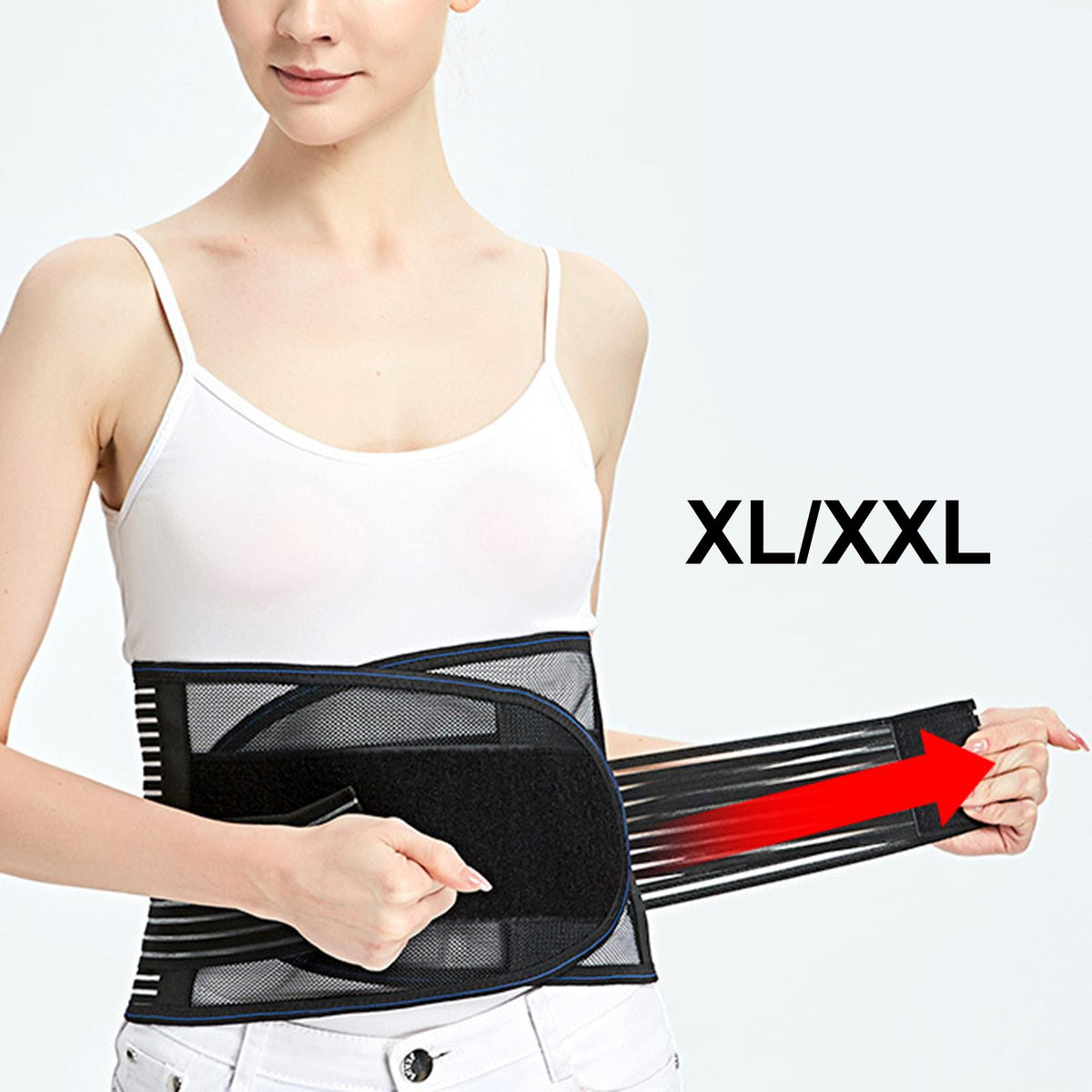 Maxbell Back Support Belt Lumbar Support Adjustable for Scoliosis Men and Ladies XL