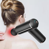 Maxbell Handheld Massager Gun Silent 4 Heads 1800mAh for Muscle Sports Button Type