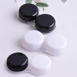 Maxbell Dual Eyeglass Case Contact Lens Box Glasses Container Hard Case Black White