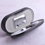 Maxbell Dual Eyeglass Case Contact Lens Box Glasses Container Hard Case Black White