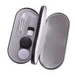 Maxbell Dual Eyeglass Case Contact Lens Box Glasses Container Hard Case Black White