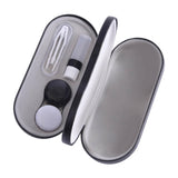 Maxbell Dual Eyeglass Case Contact Lens Box Glasses Container Hard Case Black White