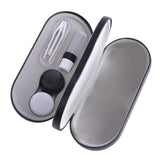 Maxbell Dual Eyeglass Case Contact Lens Box Glasses Container Hard Case Black White