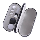 Maxbell Dual Eyeglass Case Contact Lens Box Glasses Container Hard Case Black White