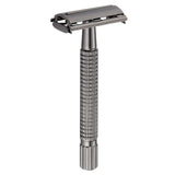 Maxbell Manual Safety Razors Double Edge Shaver Beard with 5 Blades Long Handle