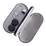 Maxbell Dual Eyeglass Case Contact Lens Box Glasses Container Hard Case Black