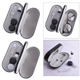 Maxbell Dual Eyeglass Case Contact Lens Box Glasses Container Hard Case Black