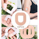 Maxbell 10Pcs Adhesive Patches Water Resistant Sensor Covers Stick Firmly Breathable Normal Skin