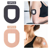 Maxbell 10Pcs Adhesive Patches Water Resistant Sensor Covers Stick Firmly Breathable Black