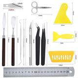 Maxbell 23Pcs Handmade Tools DIY Kit Silhouettes Precision Cutting Cameos Hobbies