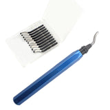 Maxbell Deburring Tool Chamfering and Trimming Tool with Router Bit for Iron Blue