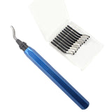 Maxbell Deburring Tool Chamfering and Trimming Tool with Router Bit for Iron Blue