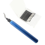 Maxbell Deburring Tool Chamfering and Trimming Tool with Router Bit for Iron Blue