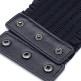 Maxbell Women Charm Waistband Wide Underbust Cosplay Strechy Bow Tie High Waist Black