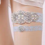 Maxbell 2x Wedding Garters Floral Lace Garter Belt for Women and Girls Holiday Blue