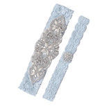 Maxbell 2x Wedding Garters Floral Lace Garter Belt for Women and Girls Holiday Blue